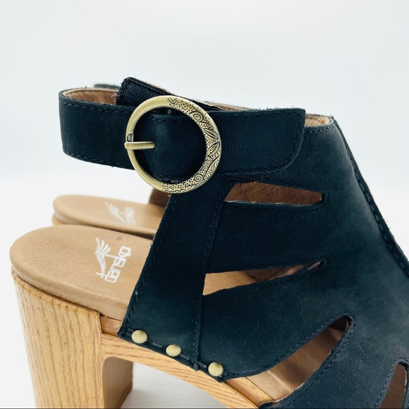 Dansko Demetra Peep Toe Leather Heeled Sandals 39 - Picture 5 of 12